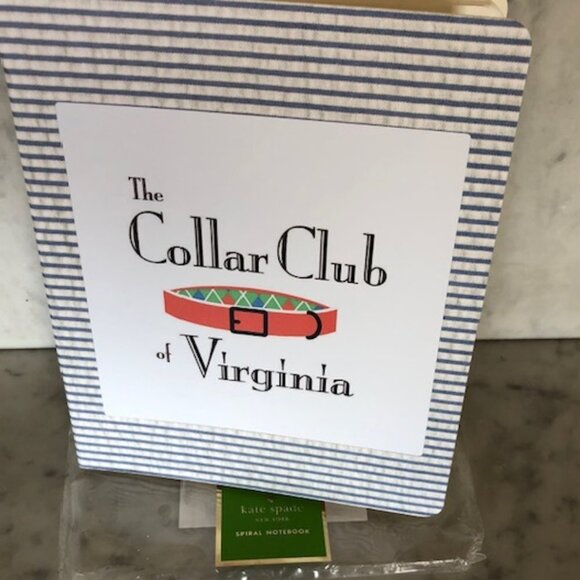 KATE SPADE Spiral Mini Notebook Collar Club of Virginia Seesucker Print … - Picture 1 of 14